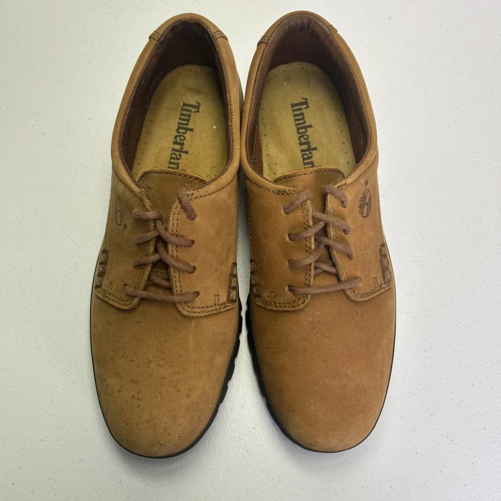Timberland Concourse Bucks Waterproof Oxford Shoes Men's Size 9 M Tan Nubuck